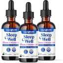 LIQUIDHEALTH Schlaf gut natürliche Schlafhilfe Melatonin Tropfen - besser Schlaf & Stimmung, Relax & ruhig Geist, Fall schlafen schneller Aufenthalt länger - Made in USA, Vegan, Sugar Free, Drug Free, Non-GMO (3 Pack)
