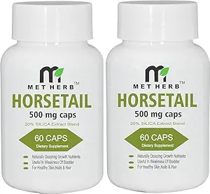 Met Herb Pferdeschwanz Extrakt-500mg Kapseln 120 Count | Haar, Haut, & Nägel Unterstützung | Fördert Urinary Tract Gesundheit | Stärkung Gelenke