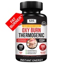 Kaya Naturals Oxy Burn - Thermogene Kräuterformel für aktives Leben – Non-GMO & Gluten-Free – 180 Count