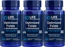 Life Extension Optimized Folate 1700 mcg DFE, 100 Vegetarische Tablets (Pack von 3)