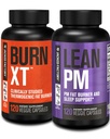 Jacked Factory Burn XT Thermogenic Fat Burner & Lean PM Nacht Gewichtsverlust Ergänzung für Männer & Frauen 120 Veggie Diät Pillen