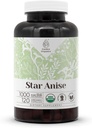 Star Anise 120 Kapseln | High-Potency Kapseln, pflanzliche Nahrungsergänzungsmittel | Hergestellt mit Gemüsekapseln und Star Anise (Illicium verum) Getrocknete Seed (120 Kapseln)