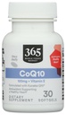 365 von Whole Foods Market, CoQ10 100 MG Plus Vitamin E, 30 Count