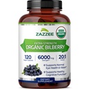 Zazze USDA Organic Bilberry 20:1 Extrakt, 6000 mg Stärke, 120 Vegan Kapseln, 4 Monate Versorgung, Standardisiert und konzentriert 20X Extrakt, 100% Vegetarisch, All-Natural, Non-GMO, Made in USA