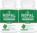 Super Nopal 1600mg, Prickly Pear Supplement mit R-Alpha Lipoic Acid, Turmeric,120 Kapseln (60 Portionen)