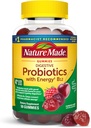 Naturgemachte Verdauungsprobiotika und Energie B12 Gummie, Probiotika für Frauen und Männer, 50 Probiotische Gummie, 25 Tage Versorgung