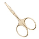LIVINGO 3.75" Small Safety Facial Nose Hair Scissors, gebogene Klinge mit abgerundeten Spitze Edelstahl für Maniküre Nagel, Augenbraue, trockene Haut (Gold)