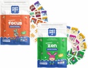 NATPAT FocusPatch (1 Pack) und ZenPatch (1 Pack) Bundle - 24 Fokussierende Aufkleber und 24 ruhige Verstärkung Aufkleber - Chemikalienfrei, natürliches Relief für Fokus und Stimmungsunterstützung