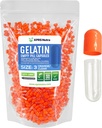 XPRS Nutra Größe 3 Leere Kapseln - 1000 Graf Leere Gelatine Kapseln - Pillen DIY Kapsel Füllung - Pure Bovine Pille Gel Kapseln füllbar für Do-It-Yourself Vitamine und Ergänzungen (Orange/Clear)