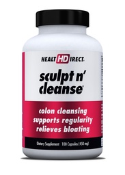 HEALTH DIRECT Sculpt n' Cleanse - Kräuter Colon Cleanse for Digestive Health & Regularity - Natural Detox & Gut Flush Supplement - 100 Veggie Kapseln