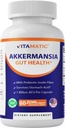 Vitamatic Akkermansia Muciniphila Gut Health - 60 DR Kapseln (verzögert freigelassen) - Hergestellt mit Prebiotic Inulin Fiber