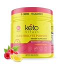 Keto Vitals Elektrolyte Pulver - Zuckerfreie Keto Elektrolyte Pulver mit Kalium, Magnesium, Natrium, & Calcium - Kein Zucker Elektrolyt-Getränk-Mischung & Hydration-Pulver, 60 Servierungen, Himbeer-Lemonade