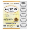 California Gold Nutrition LactoBif Probiotics, 100 Bllion CFU, 8 Active & Clinical Researched Probiotic Strains, Sugar-Free, Vegetarisch, Individuell Double-Foil Blister Sealed, 30 Veggie Kapseln