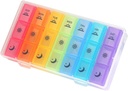Wöchentliche Pille Organizer,3-Times-A-Day 7 Tage Pille Box Große Komponenten Feuchtigkeit-Proof Pille Fall Medikamente Reminder Portable Reise Container für Vitamine Fisch Öl Ergänzungen