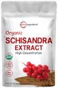 Bio Schisandra Extrakt Pulver, 8 Unze, traditionelles Adaptogen und Füllstoff frei, reine Schisandra Ergänzung, unterstützt Leber Detox und kognitive Gesundheit, keine GVO
