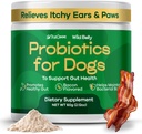 Dog Probiotics for Digestive Health - Probiotic for Dogs Gut Health & Allergy Relief - Probiotika für Hunde - Hefe, juckende Haut und juckende Ohren - Pulver Alternative zu Pet Chews - TrueCanine Wild Belly