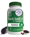Gesundheit Thru Nutrition Schwarzes Seed Öl 500mg 360 Softgels | Hohe Potenz 2% Thymoquinone | 3. Party Getestet | Rein kalt gepresst | Organically Gown | Non-GMO, Glutenfrei, Soy Free