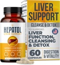 Leberreiniger Detox - pflanzliche Leber Ergänzung mit Kurkuma; L-Cystein Detox Unterstützung Leber Gesundheit; Gesunde Verdauung - Leber Unterstützung Detox Cleanse Ergänzungen - 60 Ct (1)