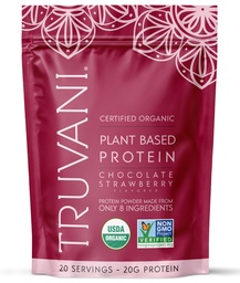 Truvani Vegan Pea Protein Pulver | Schokolade Erdbeere | 20g Bio-Pflanzen basiertes Protein | 20 Servierungen | Keto | Gluten & Dairy Free | Low Carb | Kein hinzugefügt Zucker