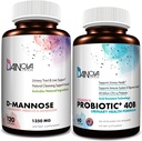 D Mannose Kapseln und Probiotika für Frauen Bundle I Urinary Tract + Vaginal Health Support I UTI und Yeast Infection Control I Vegan, Gluten Free I Made in USA