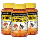 MASON NATURAL Gesunde Kinder Probiotikum mit Faser - Gesunde Verdauungsfunktion, Verbesserte Gutgesundheit, 60 Chewables (Pack mit 3)