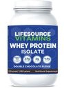 LifeSource Vitamine 3 lb - US Dairy Cows Gras Fed Whey Protein Isolate - Double Chocolate Fudge gesüßt w/Stevia - 3 lb Pulver