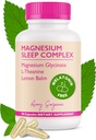 Magnesium Sleep Complex mit L-Theanin und Zitronenbalsam - Melatonin-freie Schlafunterstützung für natürliche Beruhigung und Entspannung - Magnesium Glycinat - 90 Kapseln