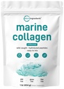 Micro Ingredients Marine Collagen Peptides Powder, 1 lb | Typ I Marine Collagen + Natural Protein | Wild-Caught Fish Source | Unflavored | Unterstützt Haar, Haut und Gelenke Gesundheit | Pescatarian, Non-GMO