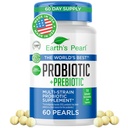 Earth's Pearl Probiotics for Women & Men & Kids - Pearl-Shaped Probiotic & Prebiotics mit BIO-Tract®, 4 Billion CFU, Gut Health Support (60-Day Supply)