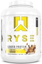 RYSE Loaded Protein Powder - Cinnamon Toast - 25g Whey Protein Isolate & Konzentrat mit Prebiotic Fiber & MCT - Low Carb, Low Sugar, Digestive-Friendly - 54 Portionen / 4 lb Tub