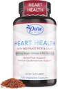 Rein von Natur Rote Hefe Reis mit CoQ10 Ergänzung für Männer & Frauen, 200mg Vegan Omega 3 Pro Servieren, Glutenfreie Non-GMO, 120 Kapseln
