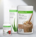 Trio Combo HERBALIFE Formel 1 Gesunde ernährungsphysiologische Shake Mix (Cafe Latte 780g)-Herbal Aloe Konzentrat Pint (Original 473ml) - Kräutertee Konzentrat (Original 102g)