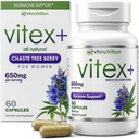 VH Nutrition VITEX+ | Vitex Chasteberry Supplement für Damen | Hormonelle Balance* und Fruchtbarkeitsunterstützung* | 650mg Pro Servierung von Vitex Berry Extract Powder | 60 Kapseln