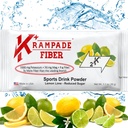 Krampade Fiber Supplement Elektrolyte Pulver - 9g Prebiotic Fiber + 2000mg Kalium Supplement + Magnesium | Cramp Relief | Hydration Packets| Verdauungsunterstützung
