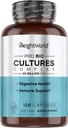 WeightWorld Bio Cultures Complex - Probiotic for Women & Men - Third-Party Lab Tested - 120 Vegan Capsules (2 Monate Versorgung) - 60 Billion CFU mit 20 Probiotic Strains - Vegan, Non-GMO & Gluten-Free