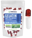 XPRS Nutra Größe 2 Leere Kapseln - 100 Count Leere Gelatine Kapseln - Pillen DIY Kapsel Füllung - Pure Bovine Pill Gel Kapseln für Do-It-Yourself Ergänzungen (Clear Red/White)