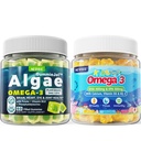 Vegan Omega 3 Gummies 1 Pack + Zucker Kostenlose Omega 3 Gummis für Kinder 2 Pack