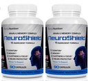 NeuroShield, Brain Supplement a Nootropic Brain Booster and Memory Supplement, Enthält Huperzine A, Ginko Biloba, Bacopa Plus Antioxidantien für Gehirngesundheit, Multi-Ingredients, 2 Flaschen, 180 Kapseln
