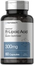 Horbäach Stabilisierte R-Lipoinsäure 300mg | 60 Kapseln | mit Biotin Optimizer | Non-GMO, Gluten Free | Na-RALA Supplement