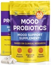 InnovixLabs Mood Probiotic for Women & Men, Klinisch Studierte Verdauungs- und Moodunterstützungsergänzung, Lactobacillus helveticus Rosell-52ND & Bifidobacterium longum Rosell-175, 60 Kapseln
