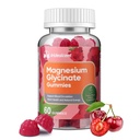 Magnesium Glycinat Gummi 400mg, Zuckerfreie Magnesiumergänzung w/Ashwagandha, Zink, Vegan Magnesium Glycinat Ergänzung für Erwachsene - 60 Kirschgummis