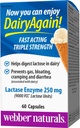 Webber Naturals Dairy Again 250mg Lactase Enzym Triple Strength, 60 Kapseln