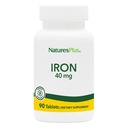 NaturesPlus Iron - 40 mg, 90 Tabletten - Vegetarisch, Glutenfrei - 45 Servierungen
