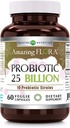 Erstaunliche Flora Probiotische Ergänzung | 25 Billion-10 Strains | 60 Veggie Kapseln | Non-GMO | Gluten-Free | Made in USA