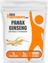 BulkSupplements.com Ginseng Root Extract Powder - Panax Ginseng Supplement, Kräuterergänzung - Vegan & Glutenfrei, 1g pro Servierung, 1kg (2.2 lbs) (Pack von 1)