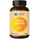 Vitamin World Colon Cleanse - 240 Kapseln, Gut Detox mit Psyllium Husk, Senna, Probiotics, Dietary Fiber & Herbal Blend – Unterstützt Verzehrsrelief, Verdauungsgesundheit & Regelmäßigkeit, Glutenfrei