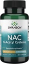 Swanson NAC N-Acetyl Cystein - Antioxidant Anti-Aging Respiratory Liver Support - Amino Acid Supplement 1000 mg 60 Kapseln