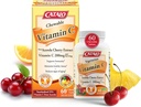 CATALO Vitamin C Formel - Acerola Cherry Extract, 200mg Vitamin C pro Servieren, Hautverjüngung, Kollagenproduktion, Delicious Orange & Ananas Flavor, 60 Kautabletten