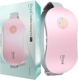 Slimpal Heizkissen für Periodenkramps, Tragbare Akku elektrische Heizkissen für Menstrual Pain Relief Wärmegürtel, wiederaufladbare tragbare Wärmekissen Geschenke für Ihre Frauen Mädchen Frau Freundin, Pink
