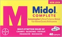 Midol Complete Menstrual Pain Relief Caplets mit Acetaminophen für Menstrual Symptom Relief - 40 Count (Pack mit 3)
